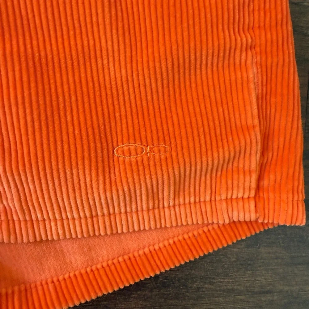 VTG Ocean Pacific OP‎ Mens Orange Corduroy Shorts Elastic Waist 30 32
